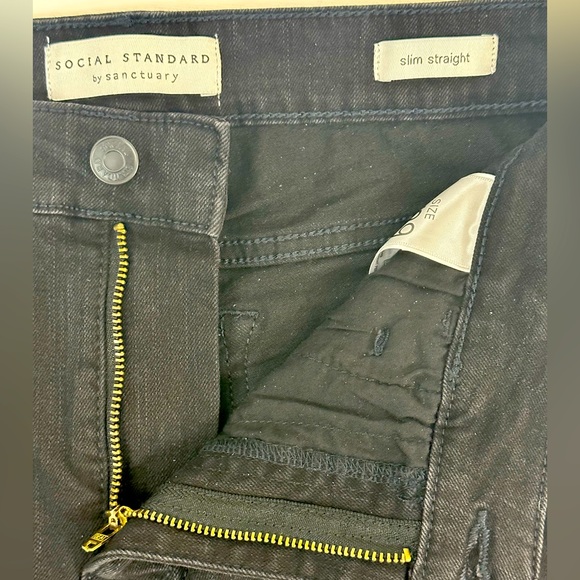 Social Standard Gravel Color High Rise Slim Straight 8/29 Jeans - Picture 5 of 10